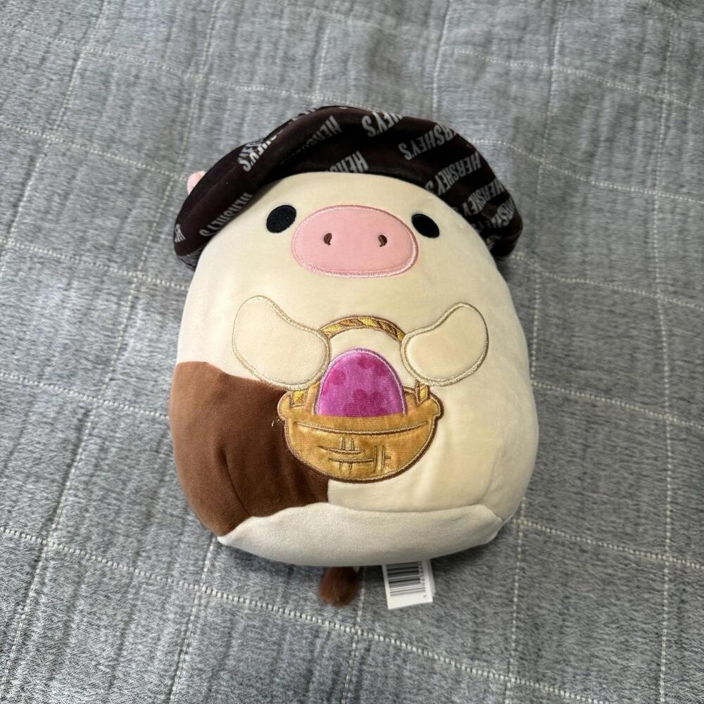 WoW 8" Ronnie Cow 2024 Easter Bucket Hat Hershey’s Squishmallow Plush Toy Egg